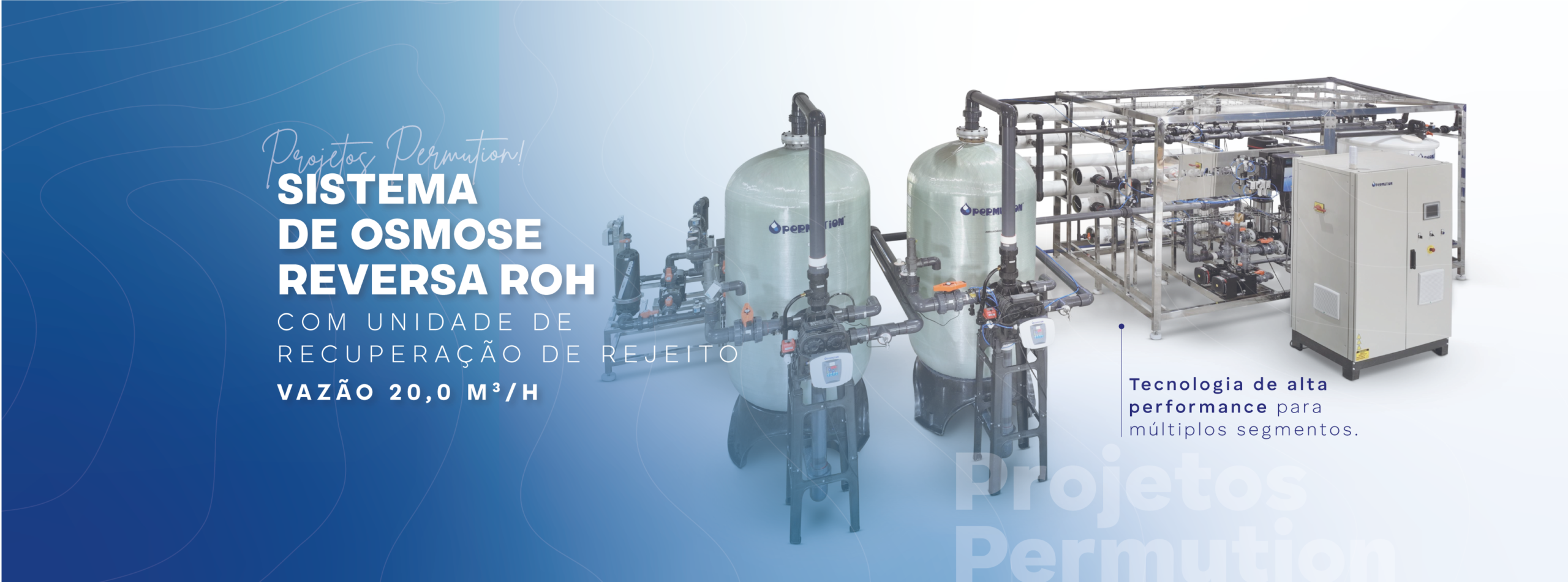 Osmose reversa ROH com recuperação de rejeito